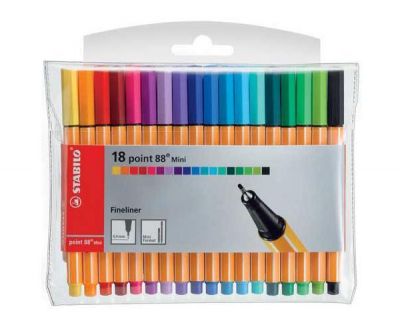 Stabilo Point 88 Mini Fineliner Wallet of 18 - Half-Price Sale