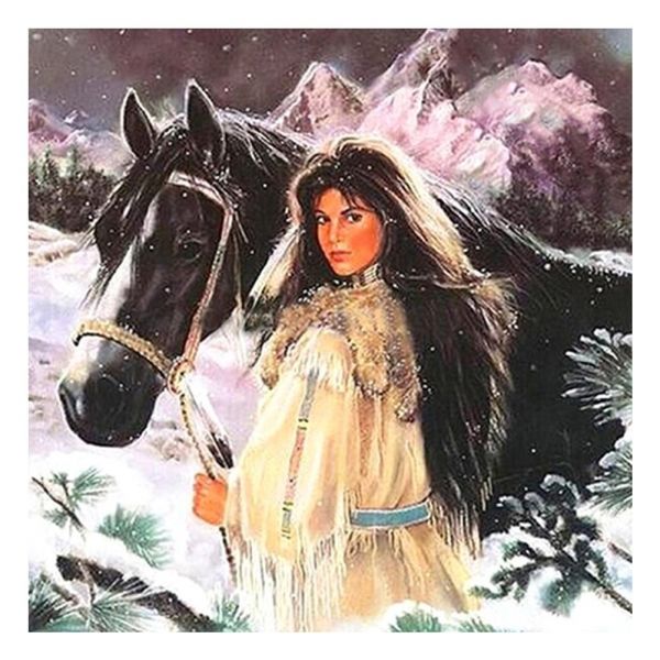 Snowmobile-11CT Stamped Cross Stitch 40*40cm