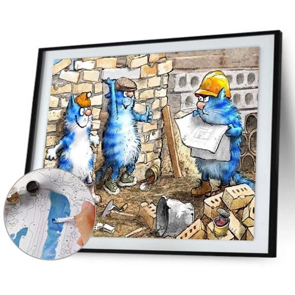 Cat-Paint By Numbers-50x40CM