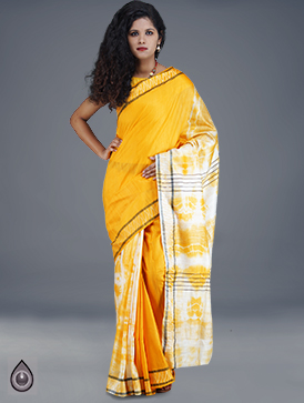 Online shopping for pure khadi soft linen shibori leheriya sarees