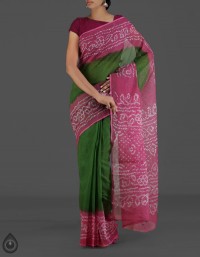 Online shopping for pure bandhani kota cotton plain sarees by unnatisilks
