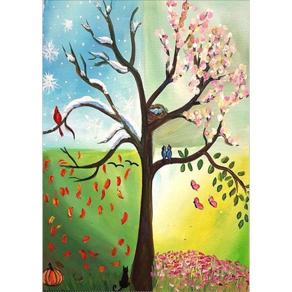 Fantasy Tree-5D picture size diamond paintings