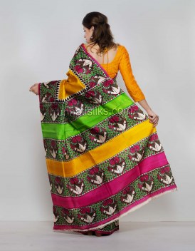 Online shopping for bengal mulberry soft silk saris by unnatisilks