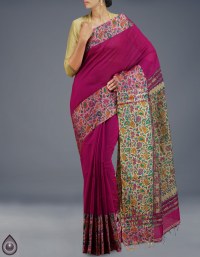 Onine shopping for pure pahmina cotton silk plain sarees by unnatisilks