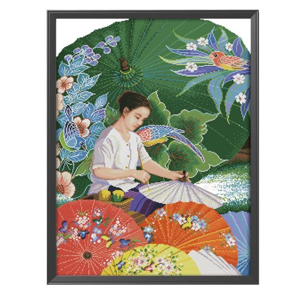 Cross-stitch set-Girl (45*59cm)