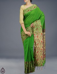 Onine shopping for pure pahmina cotton silk plain sarees by unnatisilks