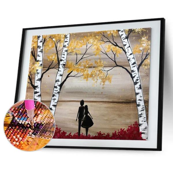 The couple under the tree-5D picture size diamond painting