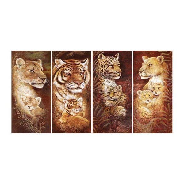4pcs -5D picture size diamond paintinfs