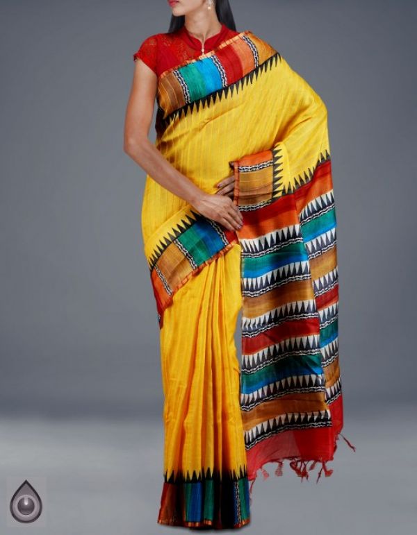 Online shopping for pure bhagalpuri linen silk sarees by unnatisilks