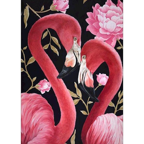 Pink Bird-5D picture size diamond painting