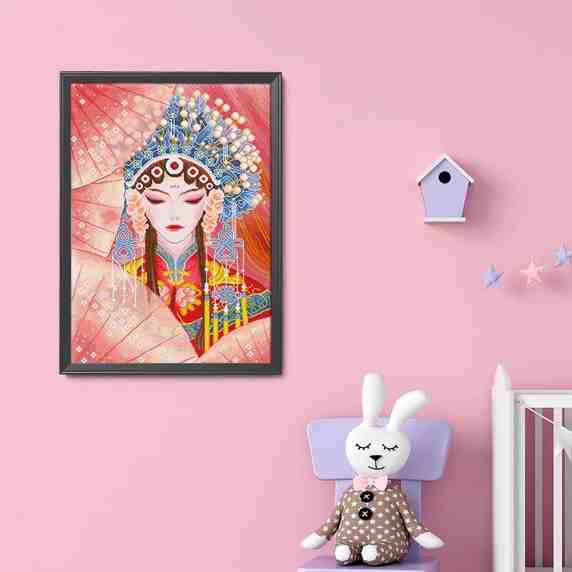 Peking Opera - 11CT Stamped Cross Stitch - 65*90cm