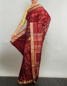 Online shopping for rich maroon color pure silk sarees by unnatisilks