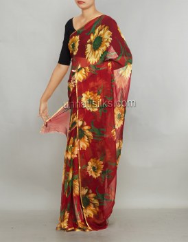 Online shopping for lovely printed saris by unnatisilks