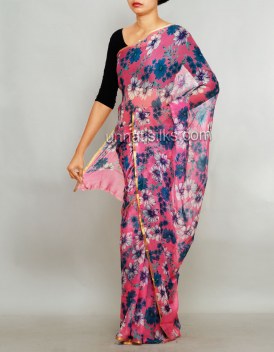 Online shopping for lovely printed saris by unnatisilks