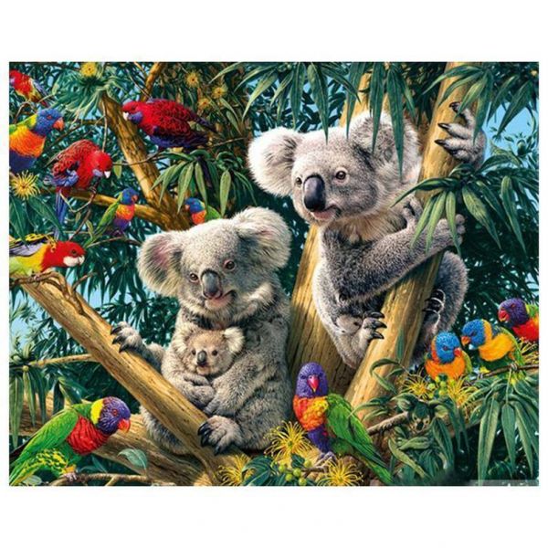 Two Kara 5D Diamond Painting Kit Animals Embroidered Living Room Decorative Cross stitch drill mosai