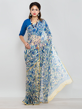 Online shopping for designer chiffon printed sarees by unnatisilks