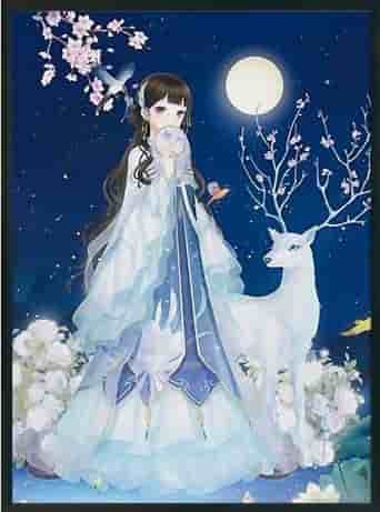 Beauty - 3 shares 11CT print cross stitch 60 * 80cm