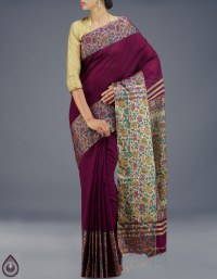 Onine shopping for pure pahmina cotton silk plain sarees by unnatisilks