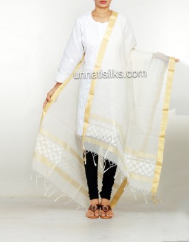 Online shopping for pure banarasi jute net dupatta by unnatisilks