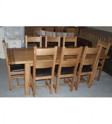 Vancouver Petite Reclaimed European Oak Dining Table.8 Chairs