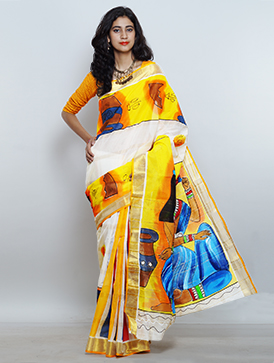Online shopping for casual kerala cotton saris by unnatisilks