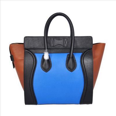 Celine Luggage Mini in Multicolor Pony Royal Blue handbag Wholesale;Free shipping;Paypal Payment.